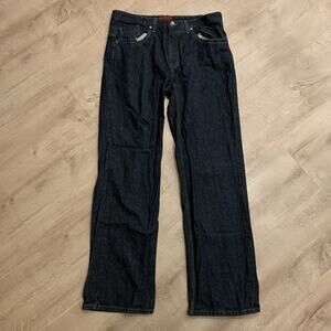 Y2K Tony Hawk Straight Leg Dark Wash Blue Jeans Men's 36 X 34 Skater Denim Pants